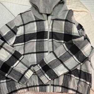Plaid Zip Hoodie